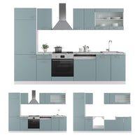 Vicco Cucina componibile Grigio-blu 300 cm , PL Marmo