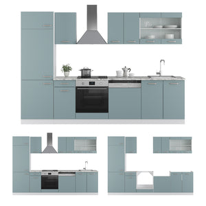 Vicco Cucina componibile Blu-grigio/bianco 300 cm , PL Antracite