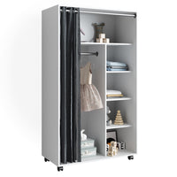 Vicco Armadio multifunzione Bianco 100 x 168 cm Con rulli