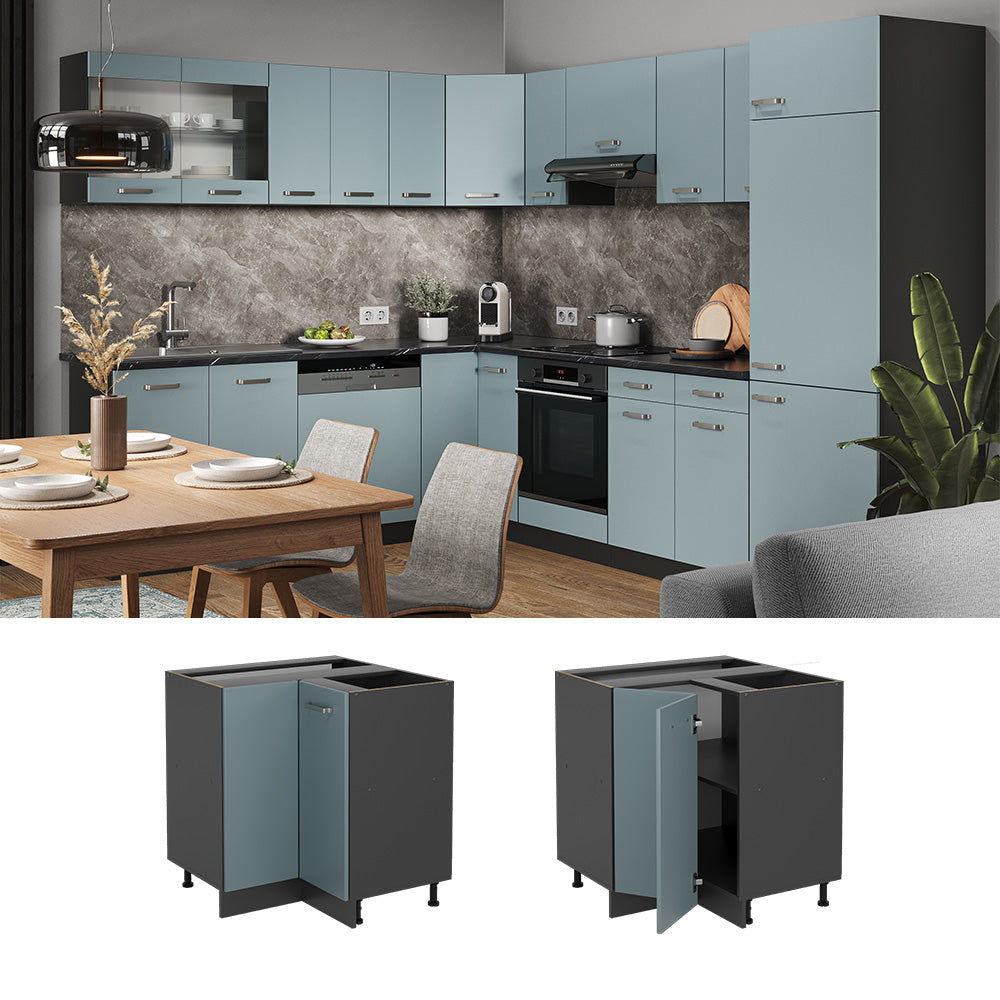 Vicco Mobile ad angolo cucina Grigio-blu 75.6 cm PL Marmo