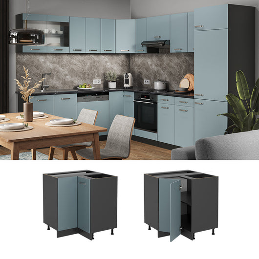 Vicco Mobile ad angolo cucina Grigio-blu 75.6 cm , PL Antracite