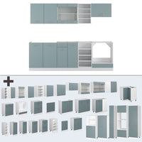 Vicco Cucina componibile Blu-grigio/bianco 240 cm , PL Antracite