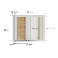 Vicco Specchio contenitore bagno Bianco 68 x 49 cm con 2 porte