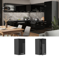 Vicco Pensile da cucina Nero lucido 30 cm