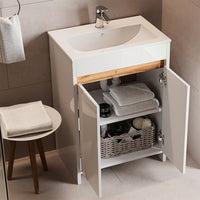 Vicco Set di mobili da bagno Bianco 2 parti, mobile base 60 cm