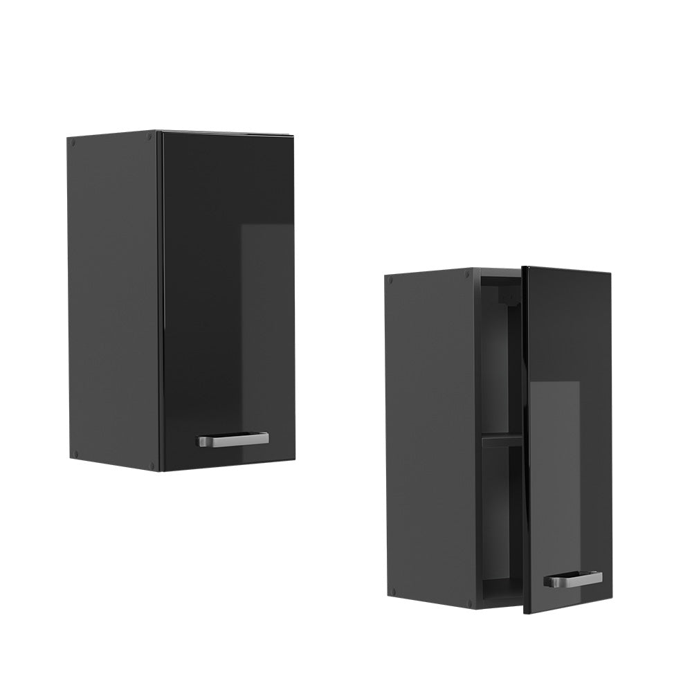 Vicco Pensile da cucina Nero lucido 30 cm