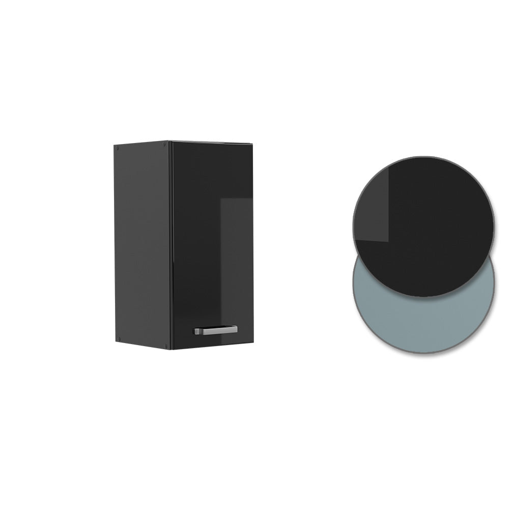 Vicco Pensile da cucina Nero lucido 30 cm