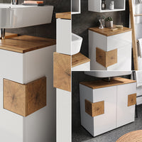 Vicco Set di mobili da bagno Bianco 4 parti