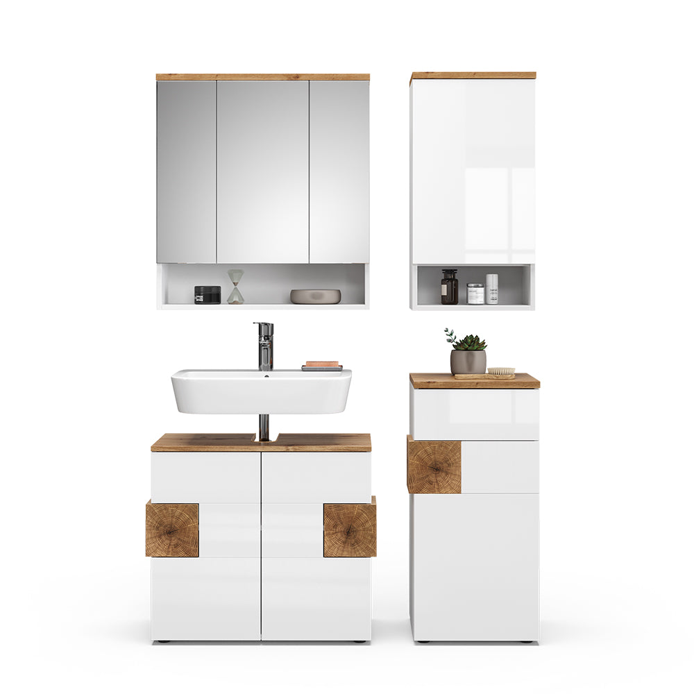 Vicco Set di mobili da bagno Bianco 4 parti