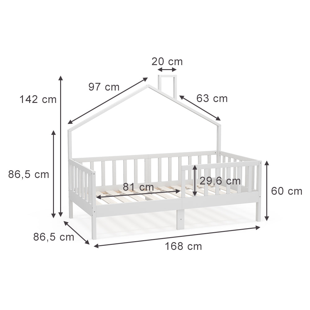 Vitalispa Letto per la casa Bianco 80x160 cm