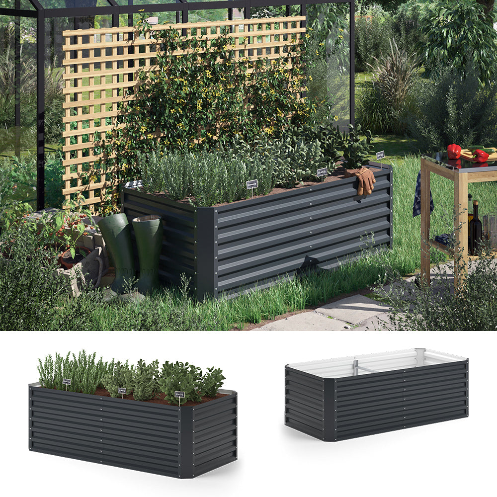 OK-Living Letto per orto rialzato Antracite 180 x 60 cm