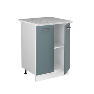 Vicco Base universale Grigio-blu 60 cm con ante, con piano di lavoro
