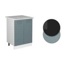 Vicco Mobiletto base cucina Grigio-blu 60 cm , PL Marmo