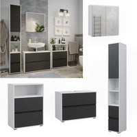 Vicco Set di mobili da bagno Bianco/antracite 4 parti