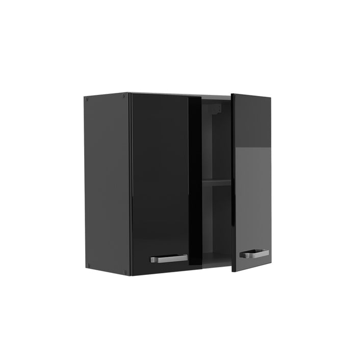 Vicco Pensile da cucina Nero lucido 60 cm