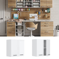 Vicco Pensile universale Bianco lucido 60 cm con porte