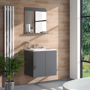 Vicco Specchio per il bagno Grigio 60 x 62 cm
