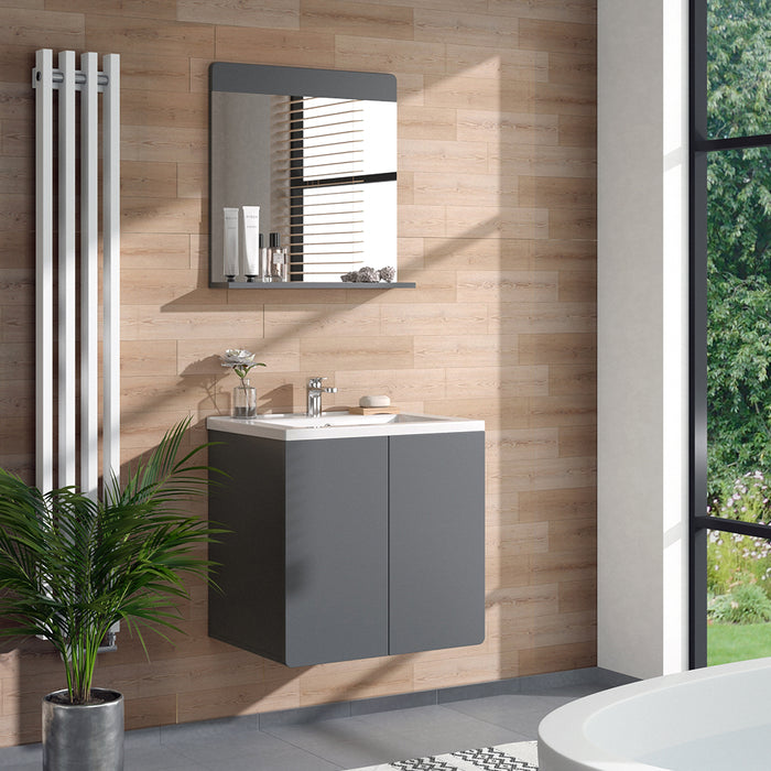 Vicco Specchio per il bagno Grigio 60 x 62 cm
