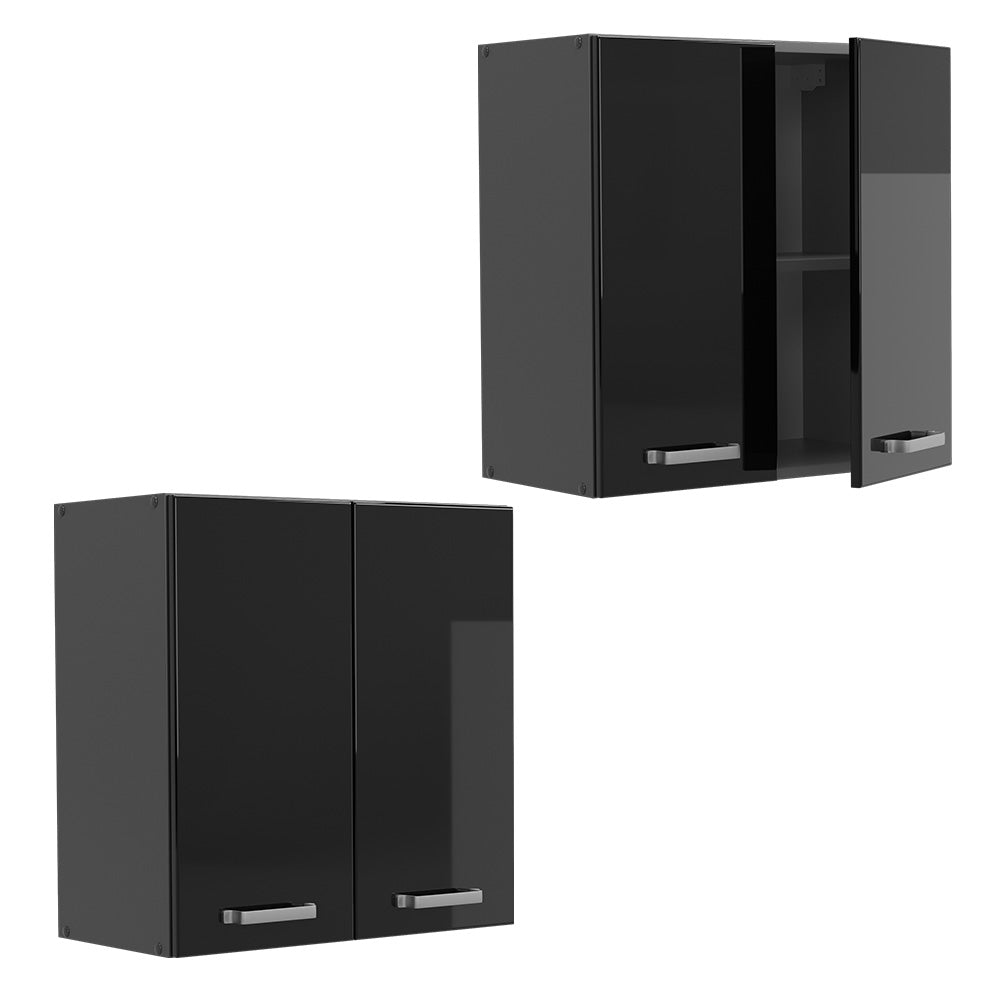 Vicco Pensile da cucina Nero lucido 60 cm