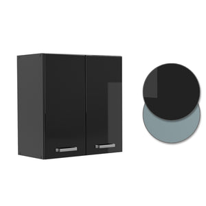 Vicco Pensile da cucina Nero lucido 60 cm