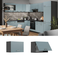 Vicco Pensile da cucina Grigio-blu 60 cm Piatto