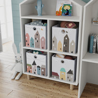 Vicco Scatola pieghevole Grigio (città) 30 x 30 cm (motivo città)