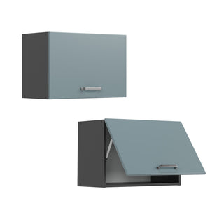 Vicco Pensile da cucina Grigio-blu 60 cm Piatto