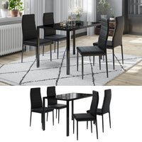 Vicco Set di tavoli da pranzo Nero 120 x 75 cm Set di 4
