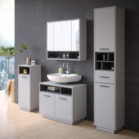 Vicco Set di mobili da bagno Grigio 4 parti