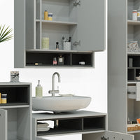 Vicco Set di mobili da bagno Grigio 4 parti
