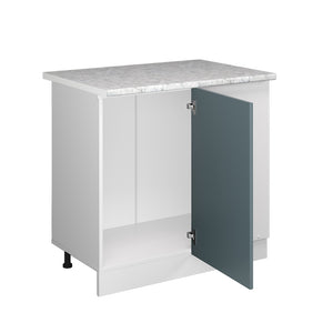 Vicco Armadio universale ad angolo Grigio-blu 86 cm con anta, con piano di lavoro