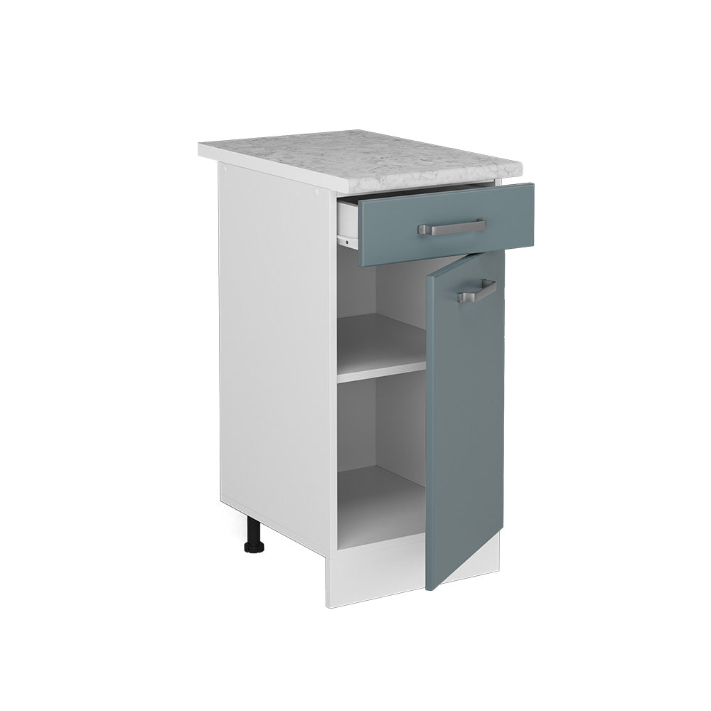 Vicco Base universale Grigio-blu 40 cm con cassetto, con piano di lavoro