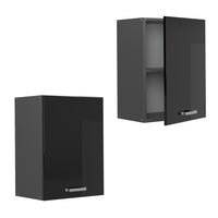 Vicco Pensile da cucina Nero lucido 45 cm