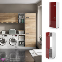 Vicco Dispensa universale Rosso bordeaux lucido 60 cm con porte