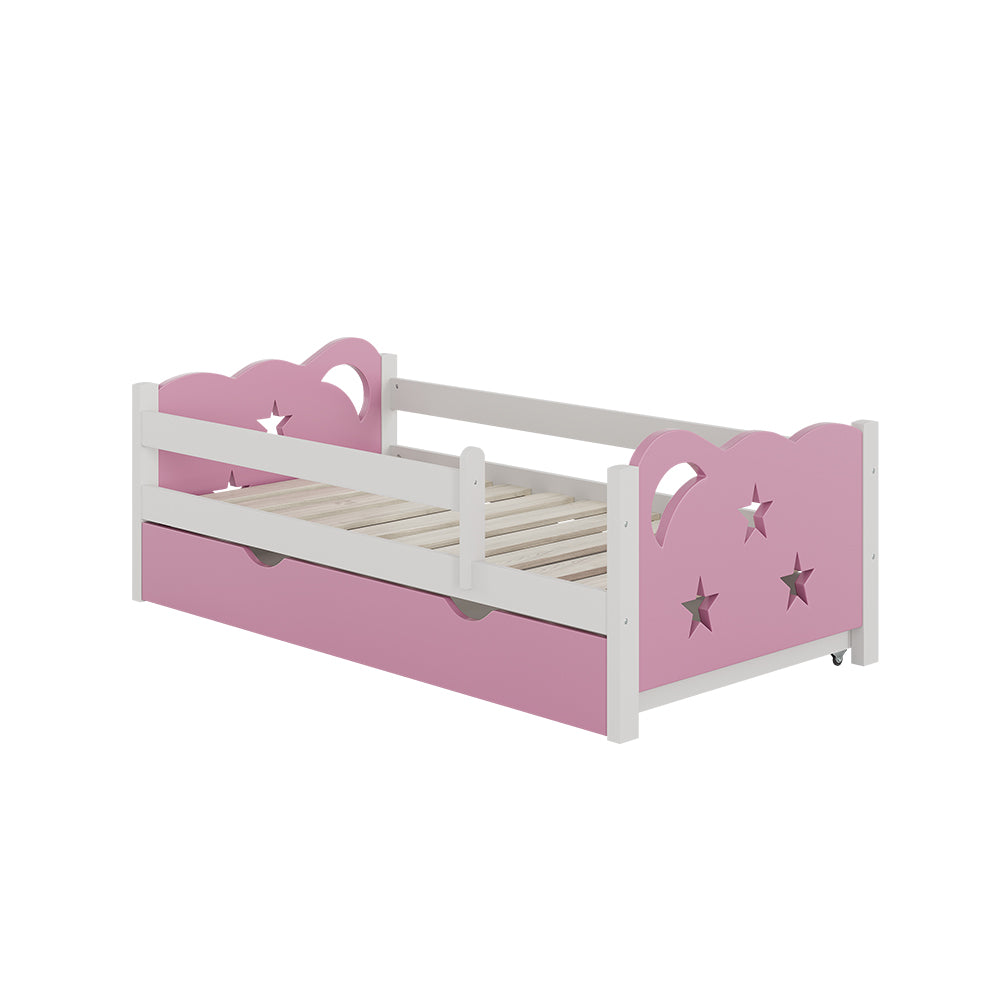 Vitalispa Letto per bambini rosa 70x140 cm con cassetto, senza materasso