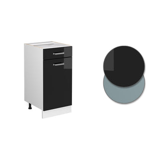Vicco Base universale Nero lucido 40 cm con cassetto, senza piano di lavoro