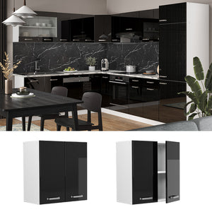 Vicco Pensile da cucina Nero lucido 60 cm