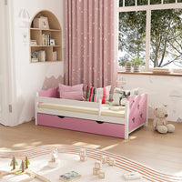 Vitalispa Letto per bambini rosa 70x140 cm con cassetto, senza materasso