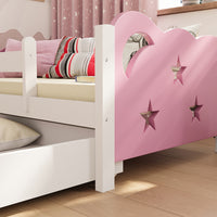 Vitalispa Letto per bambini rosa 70x140 cm con cassetto, senza materasso