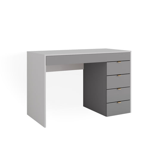 Vicco Tavolo da toeletta Bianco/grigio/grigio 115 cm con 5 cassetti