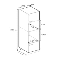 Vicco Dispensa universale Sonoma 60 cm con ripiani e ante a giorno