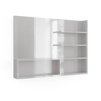 Vicco Specchio bagno Bianco lucido 89.8 x 65 cm con scomparti aperti