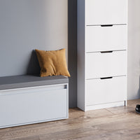 Vicco Scarpiera Bianco 2 parti, con banco