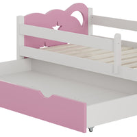 Vitalispa Letto per bambini rosa 70x140 cm con cassetto, senza materasso