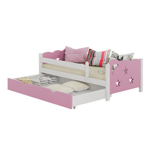 Vitalispa Letto per bambini rosa 70x140 cm con cassetto, senza materasso