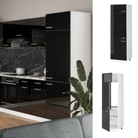 Vicco Armadio frigorifero Nero lucido 60 cm