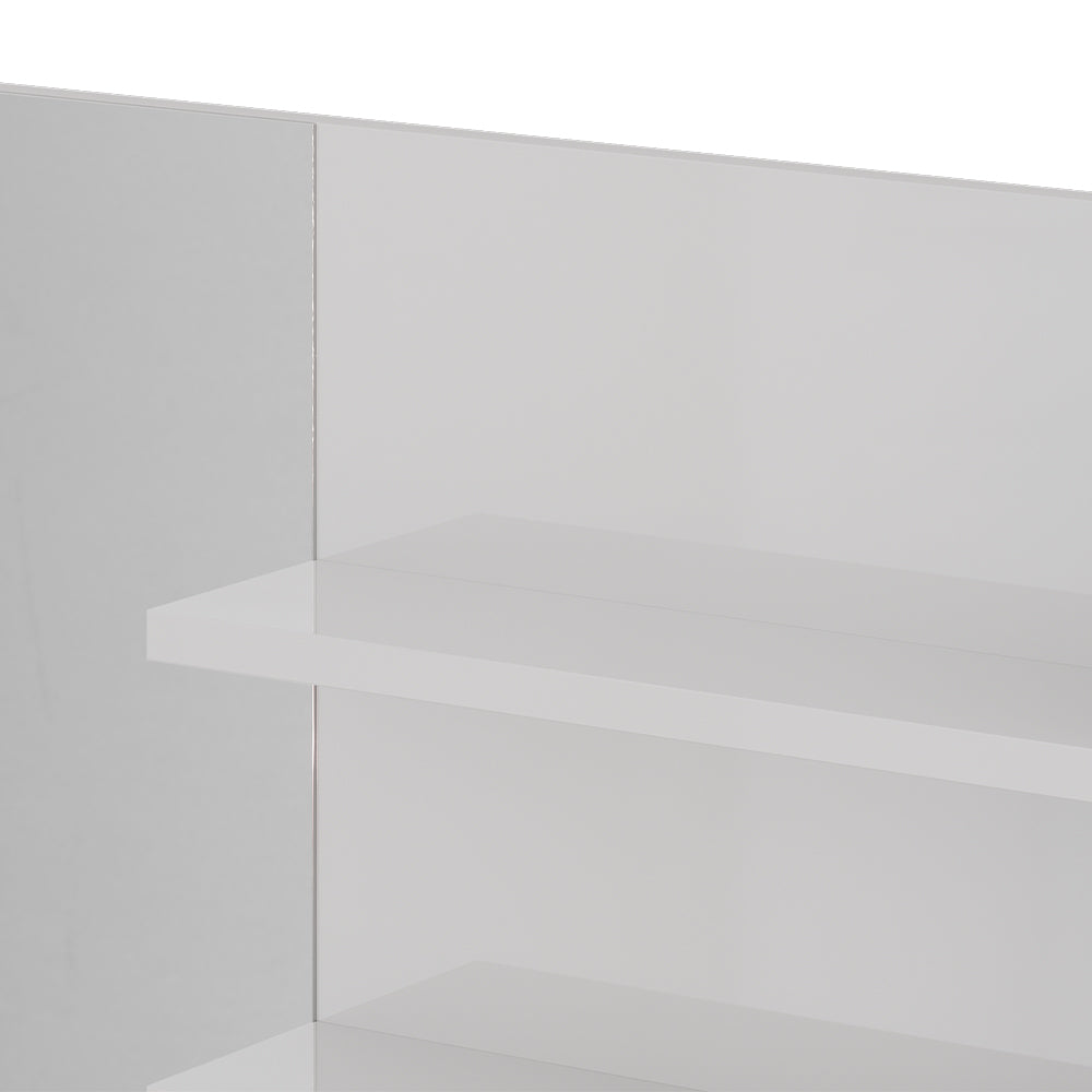 Vicco Specchio bagno Bianco lucido 89.8 x 65 cm con scomparti aperti