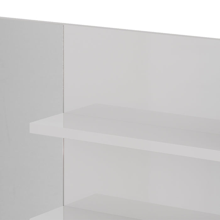 Vicco Specchio bagno Bianco lucido 89.8 x 65 cm con scomparti aperti