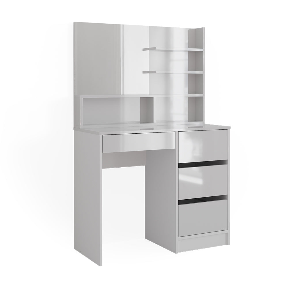 Vicco Tavolo da toeletta Bianco 90 cm con specchio