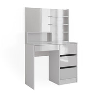 Vicco Tavolo da toeletta Bianco 90 cm con specchio